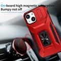 For iPhone 13 mini Sliding Camshield Holder Phone Case(Red)
