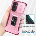 For Samsung Galaxy A54 5G Sliding Camshield Holder Phone Case(Pink + Rose Red)