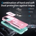 For Samsung Galaxy S24 5G Sliding Camshield Holder Phone Case(Pink + Grey Green)