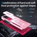 For Samsung Galaxy S24 Ultra 5G Sliding Camshield Holder Phone Case(Pink + Rose Red)