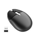 HXSJ M106 2.4GHZ 1600dpi Single-mode Wireless Mouse USB Rechargeable(Black)