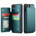 For iPhone 8 Plus / 7 Plus CaseMe C22 Card Slots Holder RFID Anti-theft Phone Case(Blue Green)