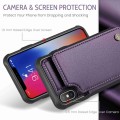 For iPhone XS / X CaseMe C22 Card Slots Holder RFID Anti-theft Phone Case(Purple)