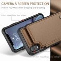 For iPhone XR CaseMe C22 Card Slots Holder RFID Anti-theft Phone Case(Brown)