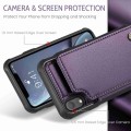 For iPhone XR CaseMe C22 Card Slots Holder RFID Anti-theft Phone Case(Purple)