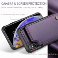 For iPhone XS Max CaseMe C22 Card Slots Holder RFID Anti-theft Phone Case(Purple)
