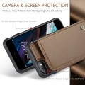 For iPhone SE 2022 / SE 2020 CaseMe C22 Card Slots Holder RFID Anti-theft Phone Case(Brown)