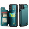 For iPhone 11 CaseMe C22 Card Slots Holder RFID Anti-theft Phone Case(Blue Green)