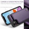 For iPhone 11 CaseMe C22 Card Slots Holder RFID Anti-theft Phone Case(Purple)