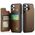 For iPhone 11 Pro CaseMe C22 Card Slots Holder RFID Anti-theft Phone Case(Brown)