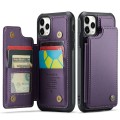 For iPhone 11 Pro Max CaseMe C22 Card Slots Holder RFID Anti-theft Phone Case(Purple)