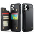 For iPhone 11 Pro Max CaseMe C22 Card Slots Holder RFID Anti-theft Phone Case(Black)