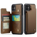 For iPhone 12 / 12 Pro CaseMe C22 Card Slots Holder RFID Anti-theft Phone Case(Brown)