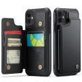 For iPhone 12 / 12 Pro CaseMe C22 Card Slots Holder RFID Anti-theft Phone Case(Black)