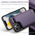 For iPhone 13 CaseMe C22 Card Slots Holder RFID Anti-theft Phone Case(Purple)