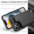 For iPhone 13 CaseMe C22 Card Slots Holder RFID Anti-theft Phone Case(Black)