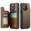 For iPhone 13 Pro CaseMe C22 Card Slots Holder RFID Anti-theft Phone Case(Brown)