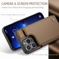 For iPhone 13 Pro CaseMe C22 Card Slots Holder RFID Anti-theft Phone Case(Brown)