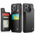 For iPhone 14 Pro CaseMe C22 Card Slots Holder RFID Anti-theft Phone Case(Black)