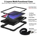 For Samsung Galaxy Tab S9 360 Degree Rotation PC Contrast Silicone Tablet Case(Black)