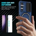 For Samsung Galaxy S23 FE 5G Sliding Camshield Magsafe Holder TPU Hybrid PC Phone Case(Royal Blue)