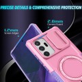For Samsung Galaxy Note20 Ultra Sliding Camshield Magsafe Holder TPU Hybrid PC Phone Case(Purple Pin