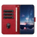 For Xiaomi Redmi Note 12S Tree Birds Embossed Pattern Leather Phone Case(Red)