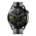 For Huawei Watch GT 3 / GT 3 Pro Vertical Two Color Silicone Watch Band(Dark Grey+Black)