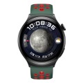 For Huawei Watch 4 Two Color Round Hole Silicone Watch Band(Dark Green Red)