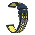 For Huawei Watch 4 Two Color Round Hole Silicone Watch Band(Ceylon Yellow)