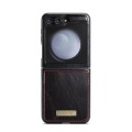 For Samsung Galaxy Z Flip5 CaseMe 003 PU + PC Business Style Crazy Horse Texture Leather Phone Case(