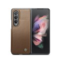 For Samsung Galaxy Z Fold3 5G CaseMe C22 PC+TPU Business Style RFID Anti-theft Leather Phone Case(Br