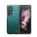 For Samsung Galaxy Z Fold3 5G CaseMe C22 PC+TPU Business Style RFID Anti-theft Leather Phone Case(Bl