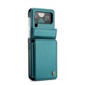 For Samsung Galaxy Z Flip4 5G CaseMe C22 PC+TPU Business Style RFID Anti-theft Leather Phone Case(Bl