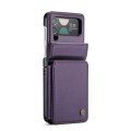 For Samsung Galaxy Z Flip4 5G CaseMe C22 PC+TPU Business Style RFID Anti-theft Leather Phone Case(Pu