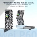For Huawei Pocket 2 ABEEL Black Edge Leopard Phone Case(Silver Leopard)