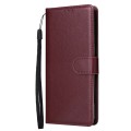 For Xiaomi Redmi 13C 4G 3-Card Slots Multifunctional Leather Phone Case(Wine Red)