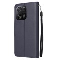 For Xiaomi 13T / 13T Pro 3-Card Slots Multifunctional Leather Phone Case(Dark Blue)