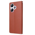 For Infinix Hot 30 Play 3 Card Slots Multifunctional Leather Phone Case(Brown)