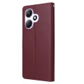 For Infinix Hot 30 Play 3 Card Slots Multifunctional Leather Phone Case(Wine Red)