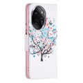 For Honor 100 Pro Colored Drawing Pattern Leather Phone Case(Tree)