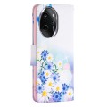 For Honor 100 Pro Colored Drawing Pattern Leather Phone Case(Butterfly Love)