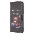 For Honor 100 Colored Drawing Pattern Leather Phone Case(Bear)