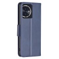 For Honor 100 Lambskin Texture Pure Color Flip Leather Phone Case(Blue)