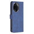 For Honor 100 Pro Magnetic Buckle Rhombus Texture Leather Phone Case(Blue)