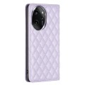 For Honor 100 Pro Diamond Lattice Magnetic Leather Flip Phone Case(Purple)