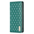 For Honor 100 Diamond Lattice Magnetic Leather Flip Phone Case(Green)