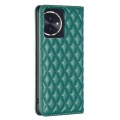 For Honor 100 Diamond Lattice Magnetic Leather Flip Phone Case(Green)