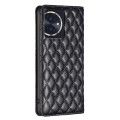 For Honor 100 Diamond Lattice Magnetic Leather Flip Phone Case(Black)