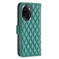 For Honor 100 Pro Diamond Lattice Wallet Flip Leather Phone Case(Green)